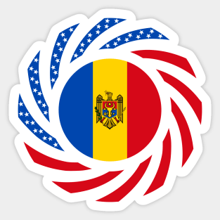 Moldovan American Multinational Patriot Flag Series Sticker